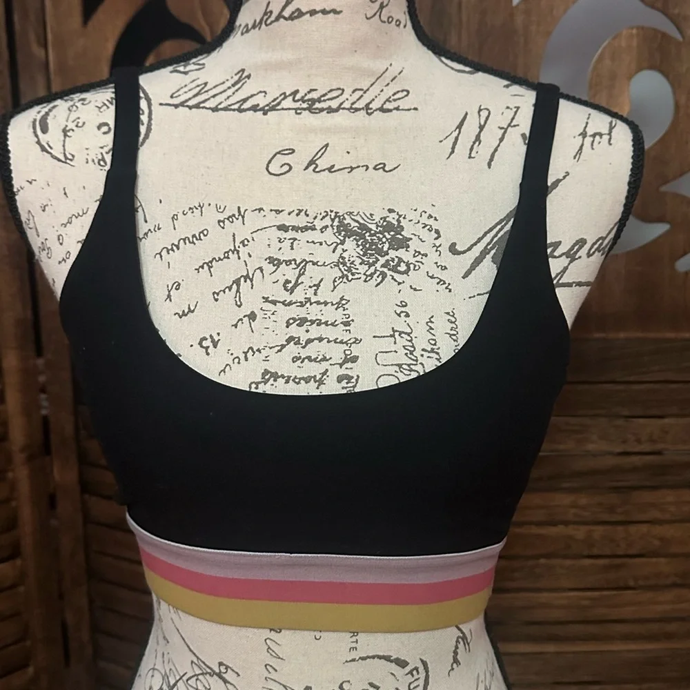 POPFLEX Tropicana Sports Bra with Colorful Stripes - Picture 4 of 8